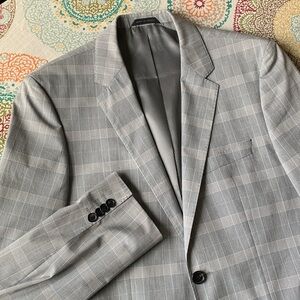 Hugo Boss Grey Plaid Blazer 38